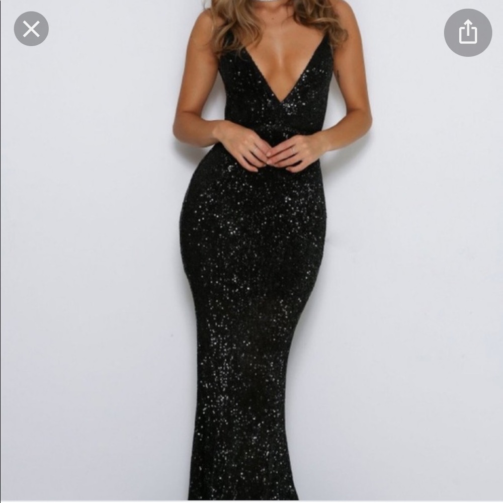 Black Jilah Sequin prom dress made by abyss